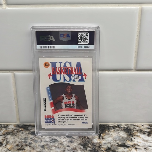 Magic Johnson 1991 Skybox Dream Team USA #533  PSA GEM MINT 10 HOF Lakers - Picture 2 of 2